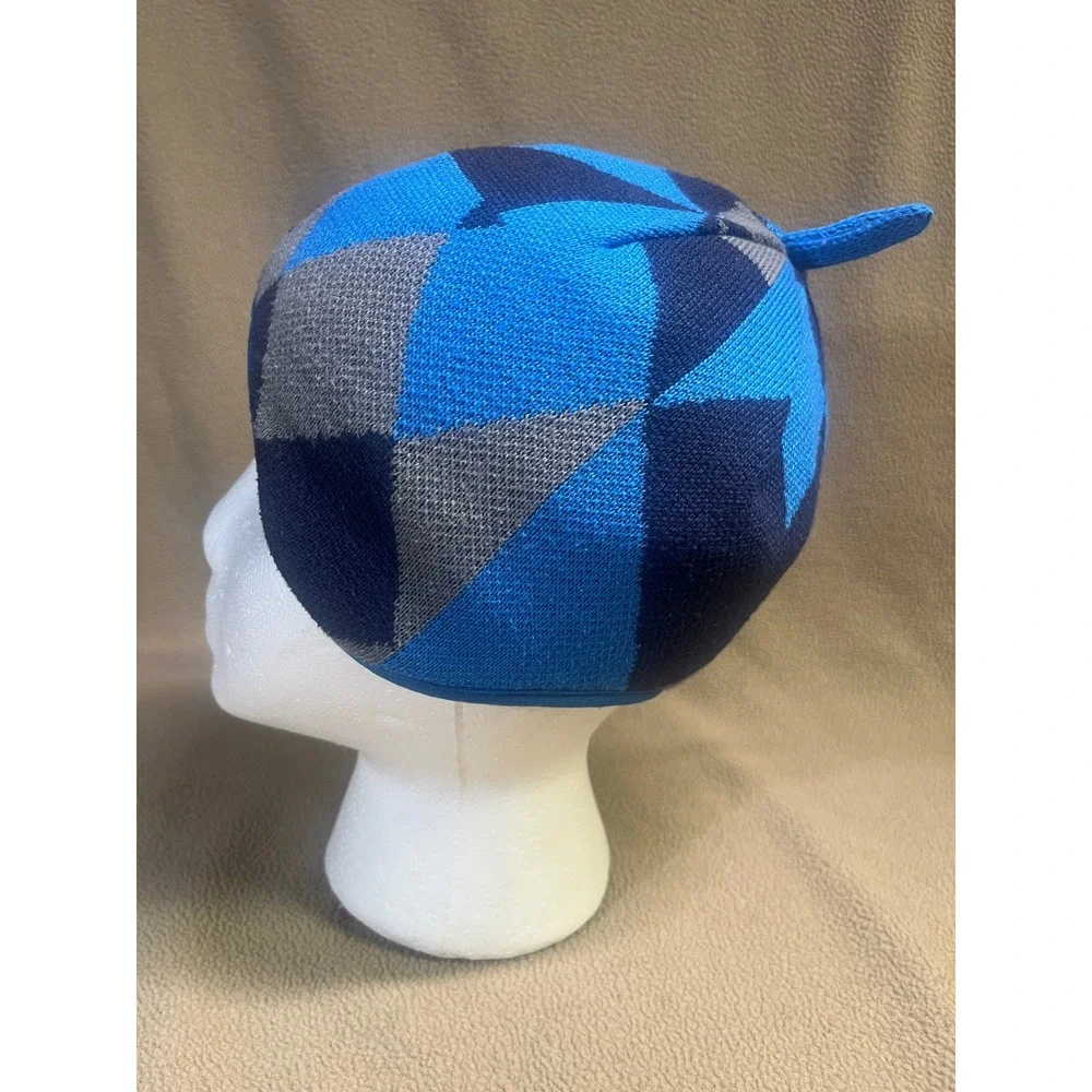 Patagonia‎ Kids Blue Geometric Knit Fleece Lined Earflap Beanie Hat